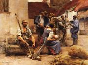Leon Lhermitte Harvesters's Country oil painting